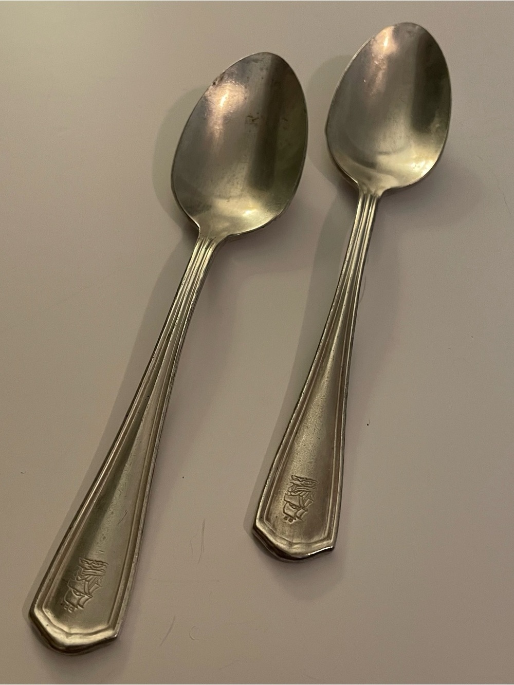 Vintage Mayflower Hotel Washington DC 2 Teaspoons Oneida USA